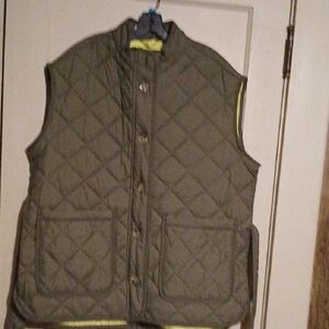 Womens Quilted Olive Green Vest